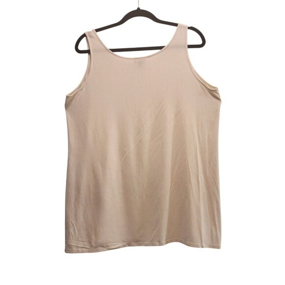 J. Jill Wearever Collection Tank Top Sleeveless Stretch White Women Size 1X - Picture 2 of 5
